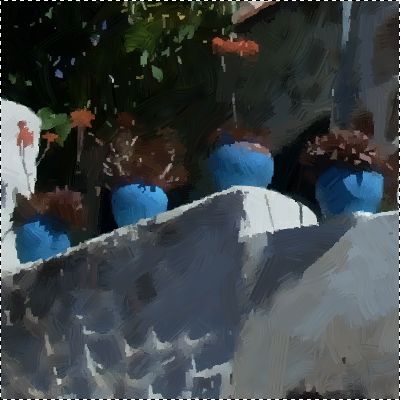 Фрагмент картины (горшочки с цветами) Фрагмент картины (горшочки с цветами)