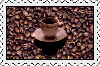 Timbre postal de café